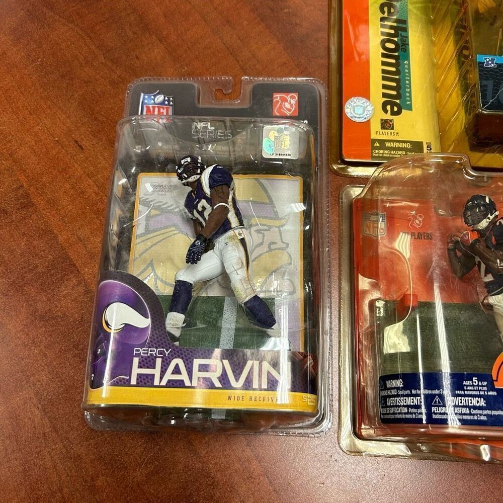 NFL Players figures Percy Harvin Champ Bailey Jake delhomme